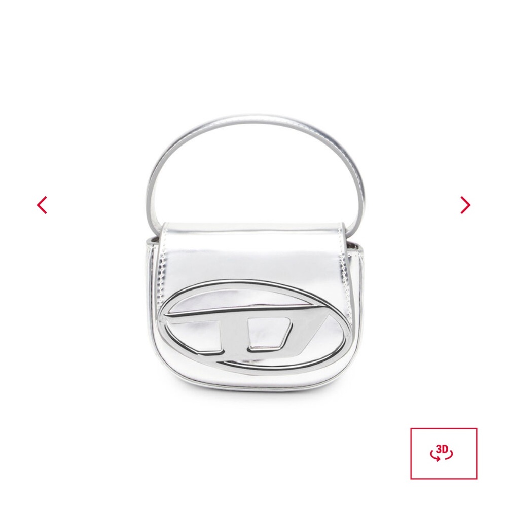 Diesel 1DR XS silver mini bag